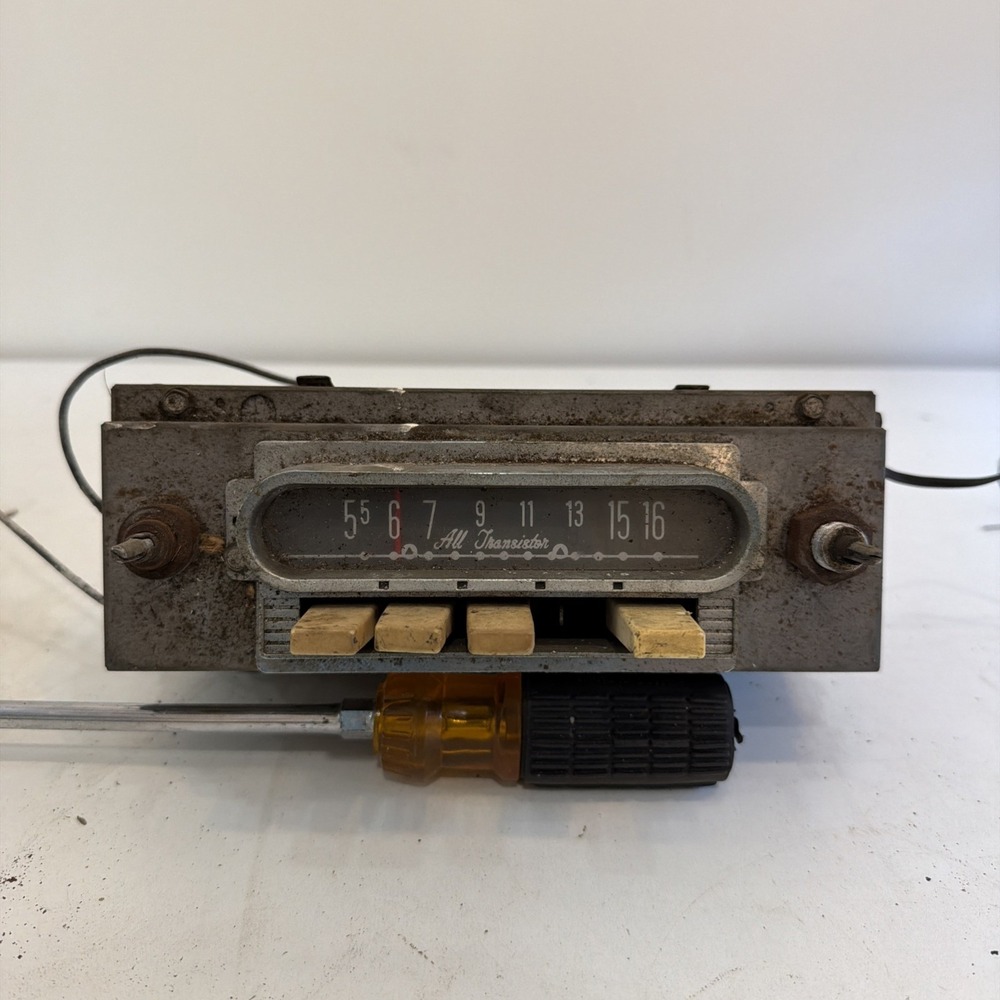 1962 MERCURY AM PUSHBUTTON RADIO WITH KNOBS Vintage Untested For Parts